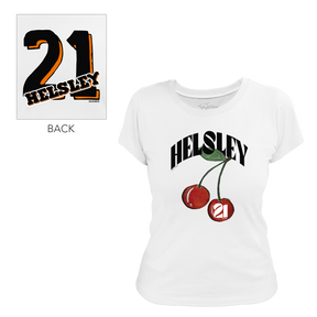 Cherries w/ Name, Number - Women's Tee Shirt - Tiny Turnip