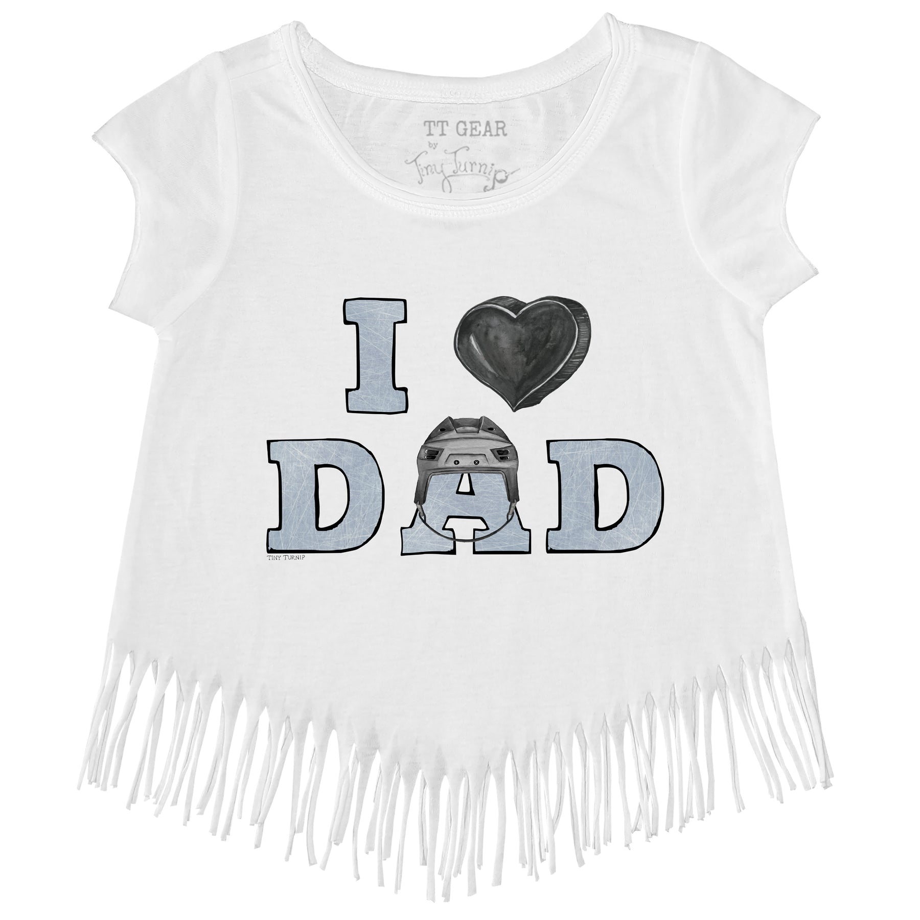 I Love Dad Hockey Fringe Tee