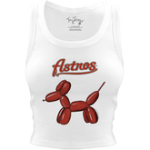 Houston Astros Balloon Dog Crop Tank - Tiny Turnip