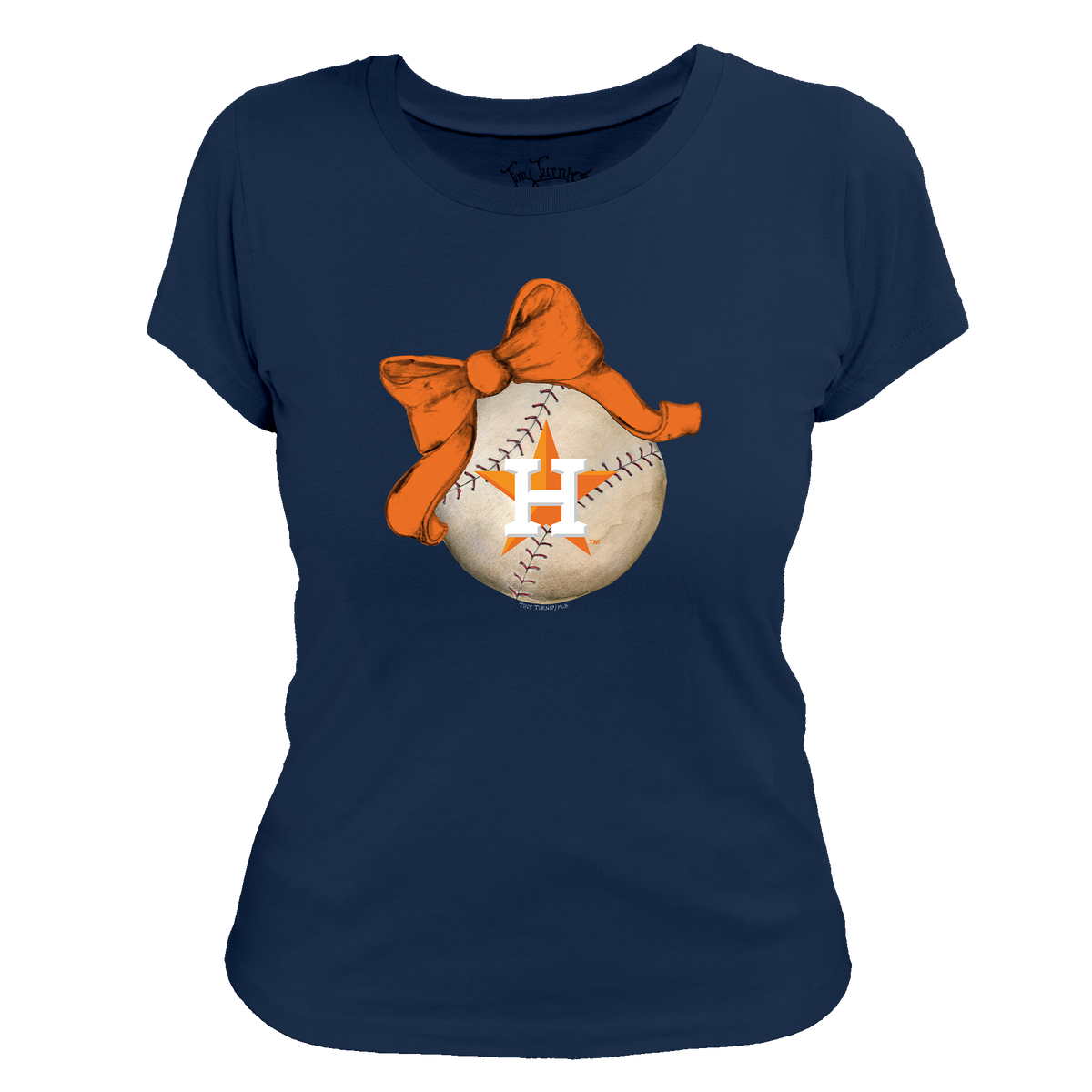 Houston Astros Baseball Bow Tee Shirt