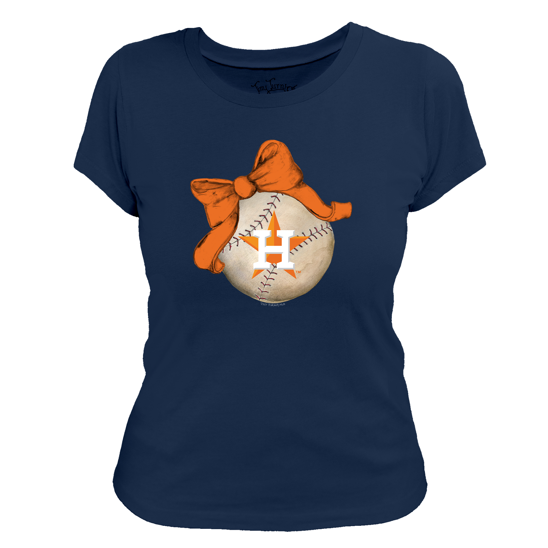 Houston Astros Baseball Bow Tee Shirt