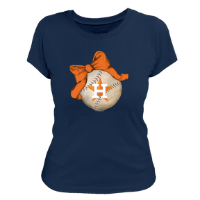 Houston Astros Baseball Bow Tee Shirt