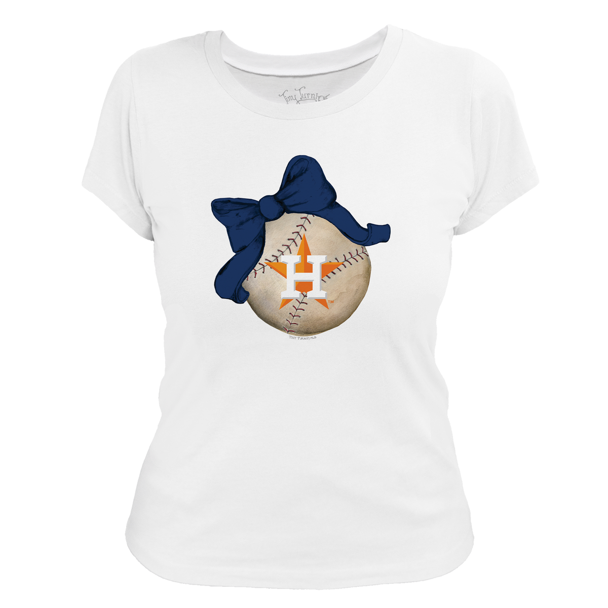 Houston Astros Baseball Bow Tee Shirt