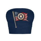 Houston Astros Baseball Flag Crop Tube Top