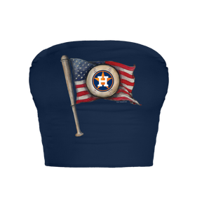 Houston Astros Baseball Flag Crop Tube Top