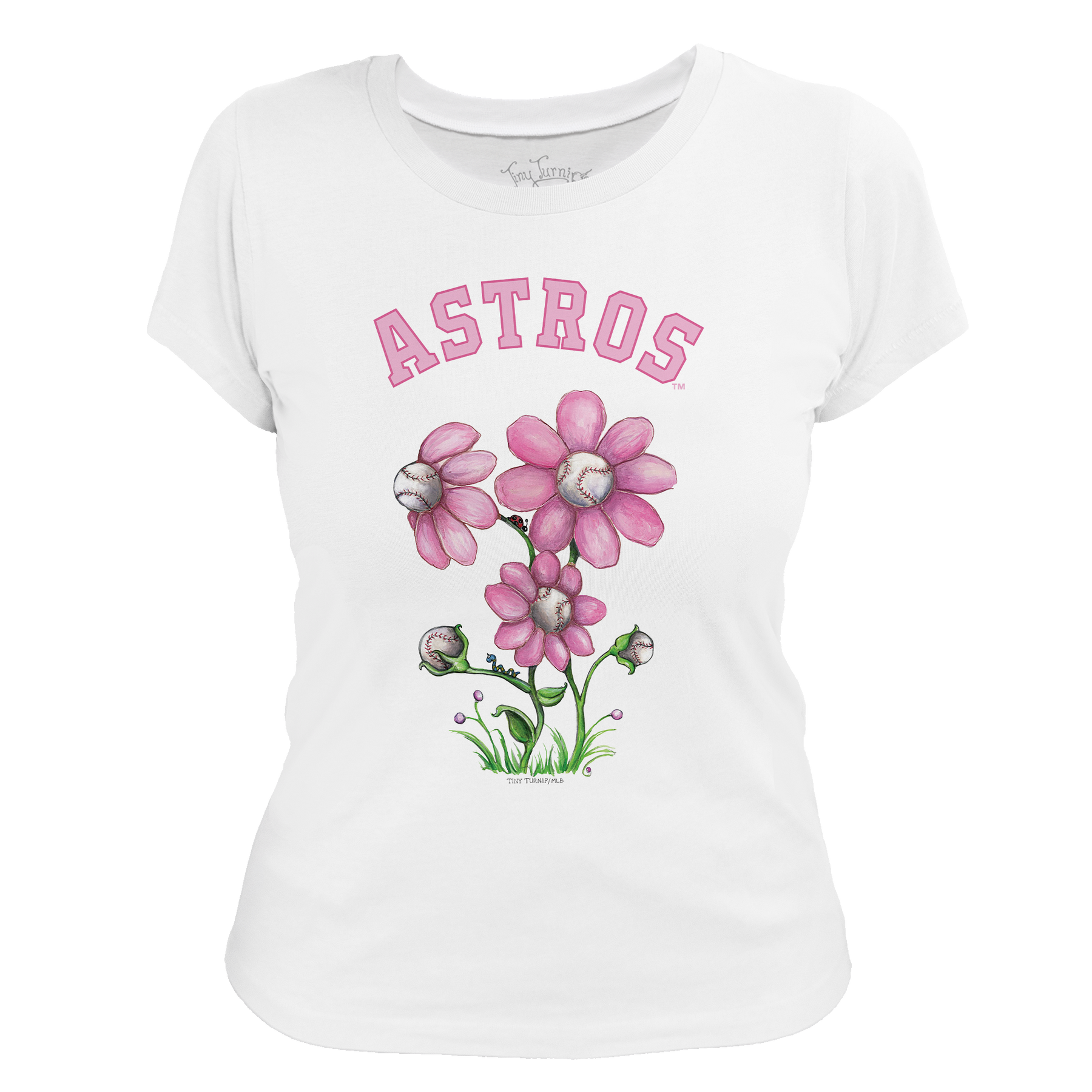 Houston Astros Blooming Baseballs Tee Shirt