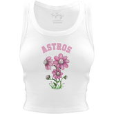 Houston Astros Blooming Baseballs Crop Tank - Tiny Turnip