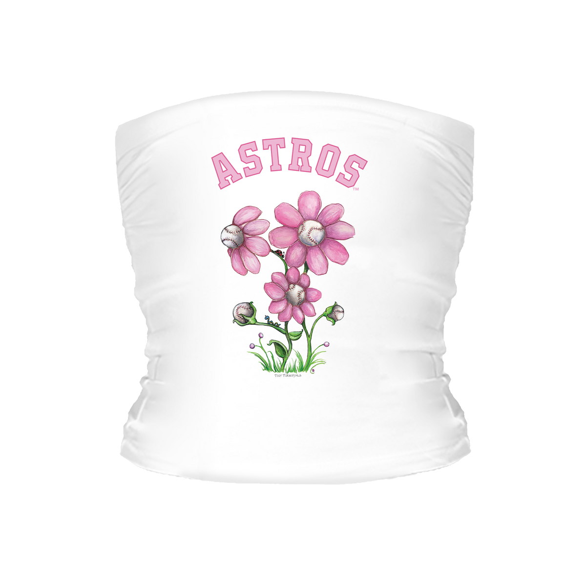 Houston Astros Blooming Baseball Tube Top - Tiny Turnip
