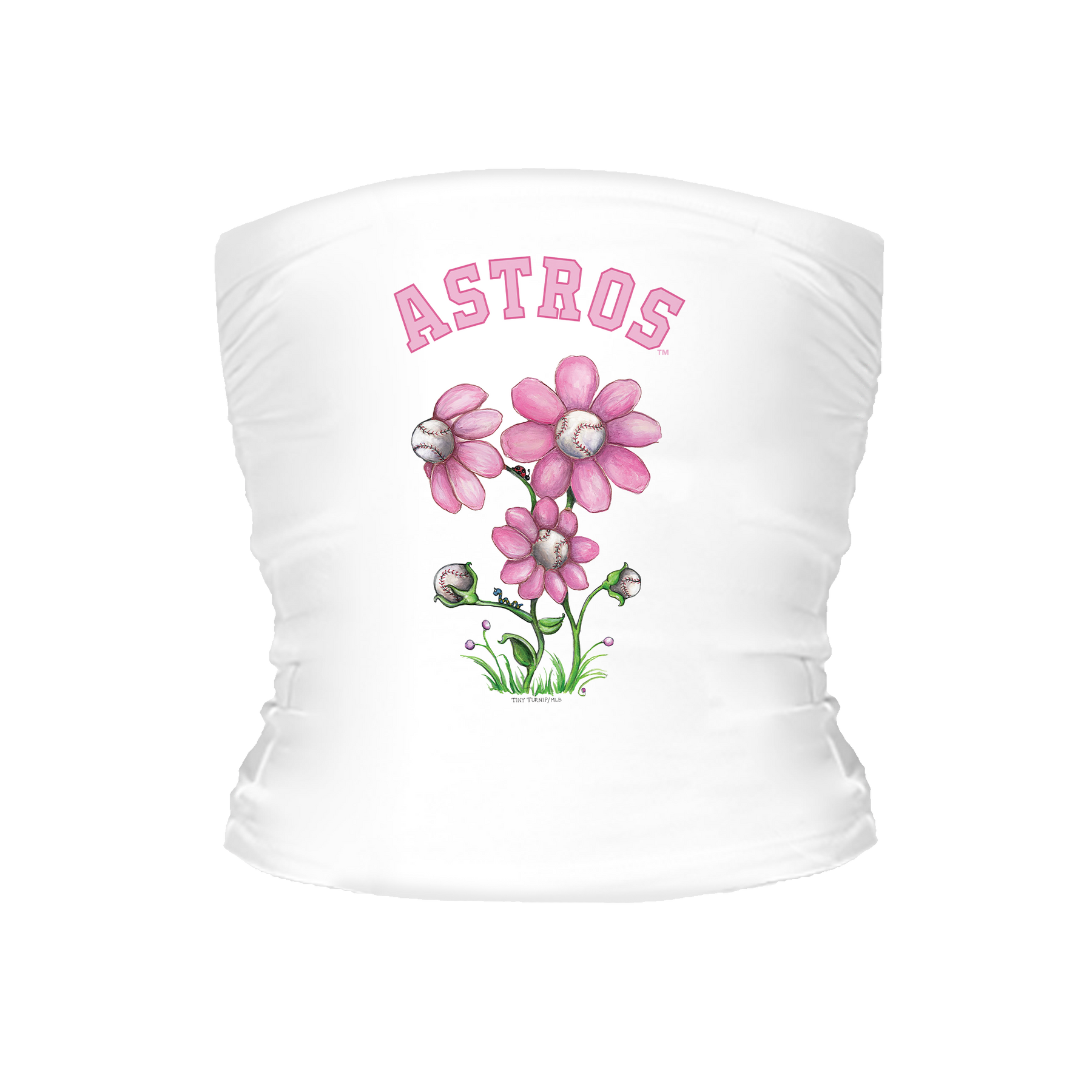 Houston Astros Blooming Baseball Tube Top - Tiny Turnip