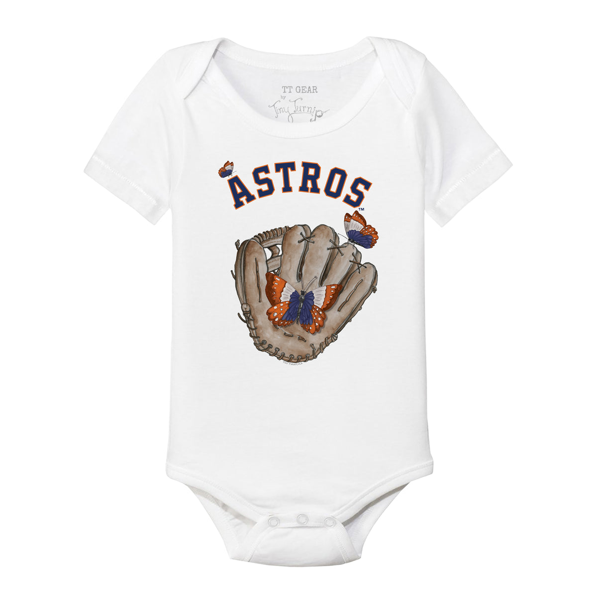 Houston Astros Butterfly Glove Short Sleeve Snapper
