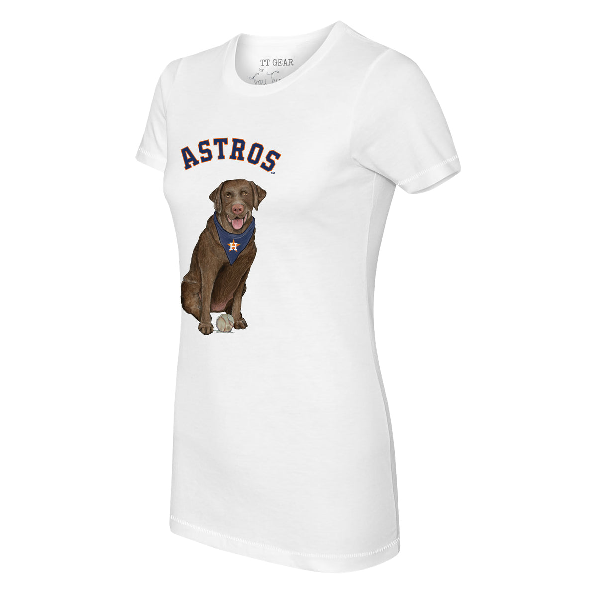 Houston Astros Chocolate Labrador Retriever Tee Shirt