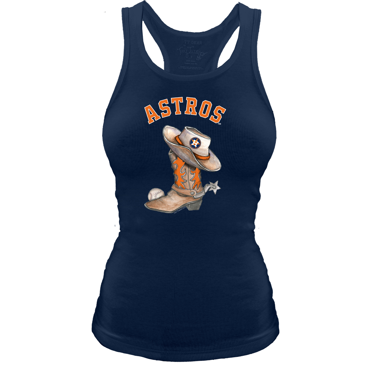 Houston Astros Cowboy Boot Racerback Tank - Tiny Turnip