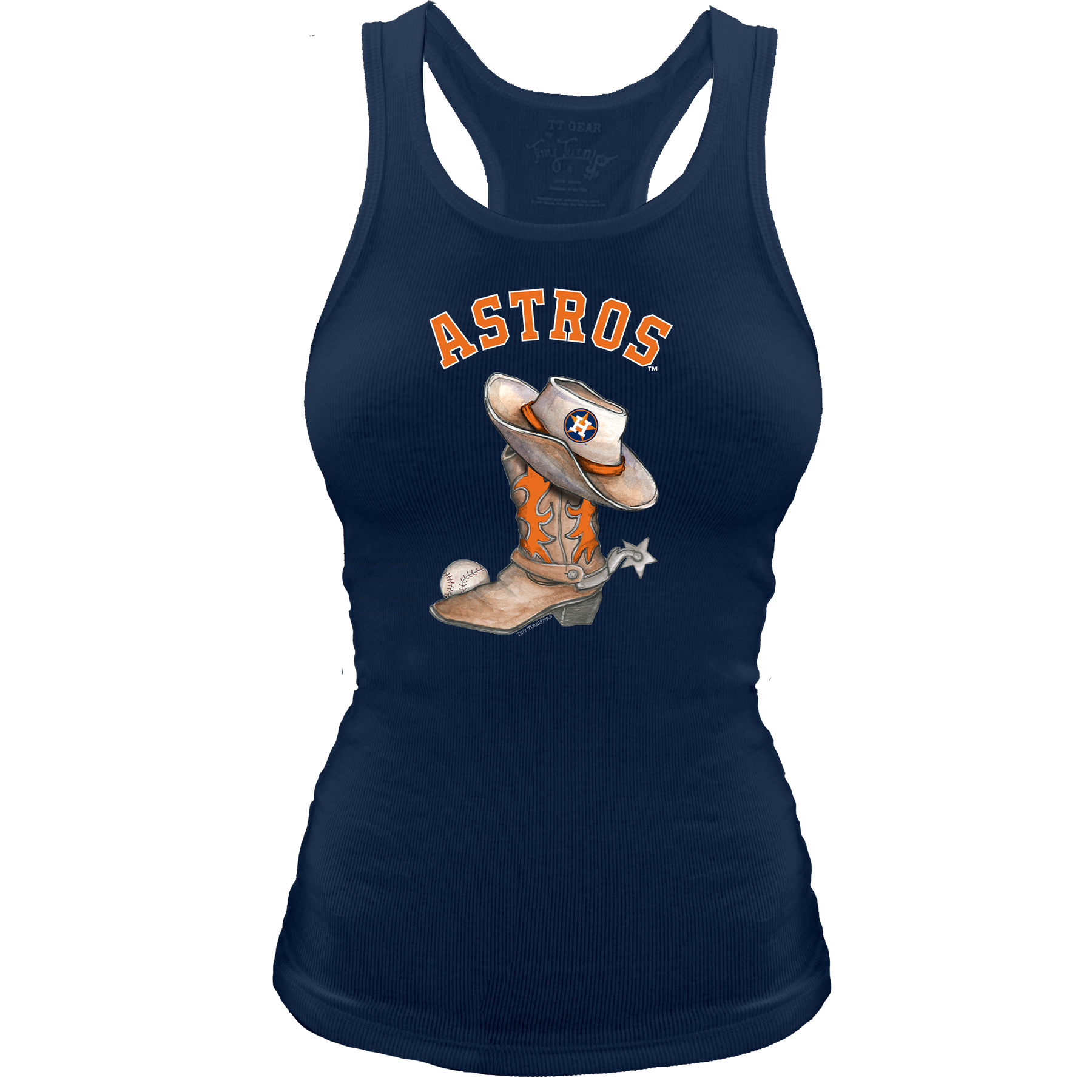 Houston Astros Cowboy Boot Racerback Tank - Tiny Turnip
