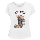 Houston Astros Cowboy Boot Women's Tee Shirt