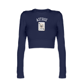 Houston Astros Card Candice Crop Long Sleeve