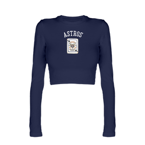 Houston Astros Card Candice Crop Long Sleeve
