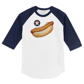 Houston Astros Hot Dog 3/4 Navy Blue Sleeve Raglan