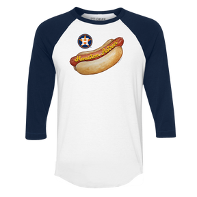 Houston Astros Hot Dog 3/4 Navy Blue Sleeve Raglan