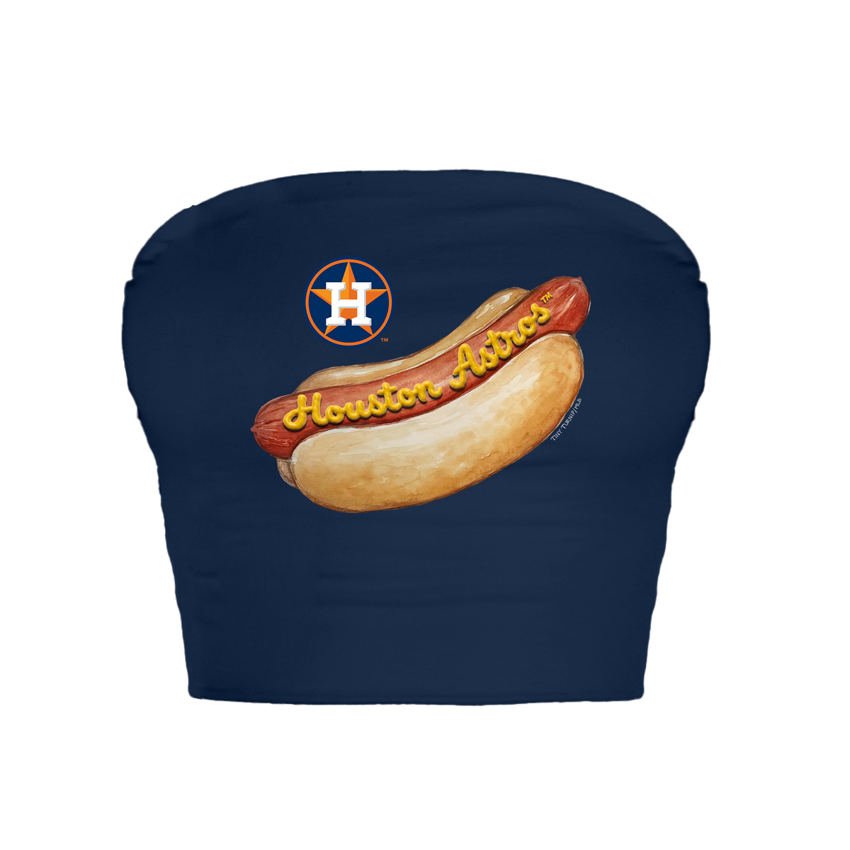 Houston Astros Hot Dog Crop Tube Top