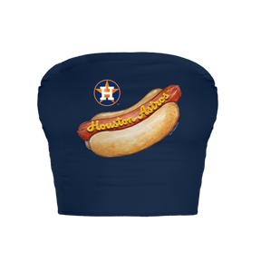 Houston Astros Hot Dog Crop Tube Top