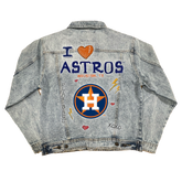 I Heart Astros Boyfriend Denim Jacket - Tiny Turnip