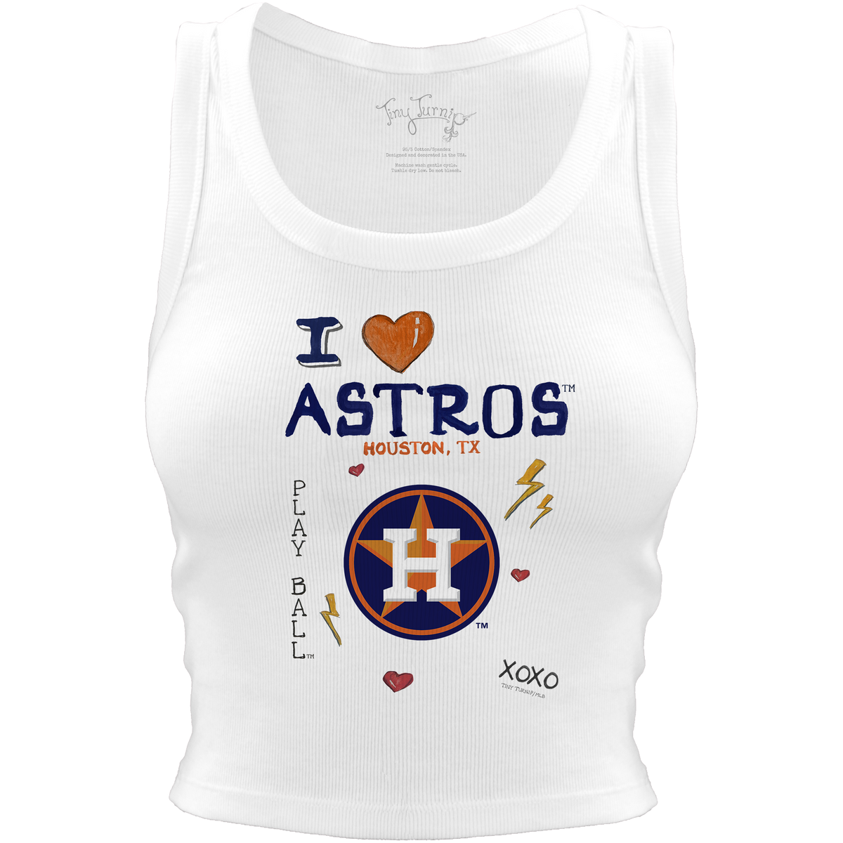 Houston Astros I Heart Team Crop Tank - Tiny Turnip