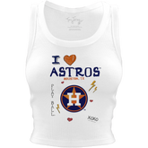 Houston Astros I Heart Team Crop Tank - Tiny Turnip