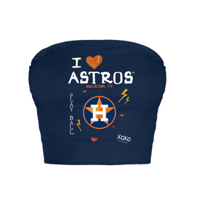 Houston Astros I Heart Astros Crop Tube Top