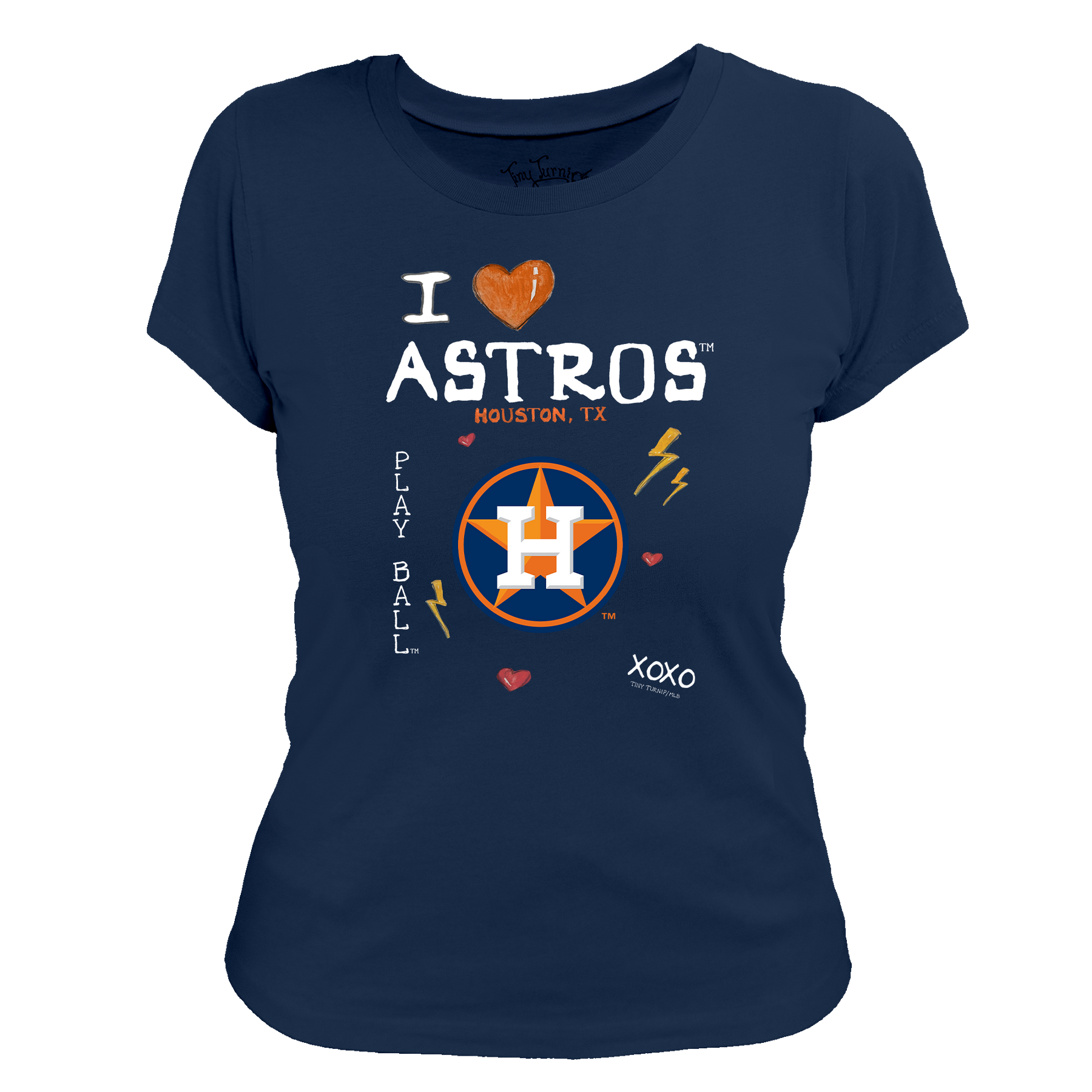 I Heart Astros Women's Tee Shirt - Tiny Turnip