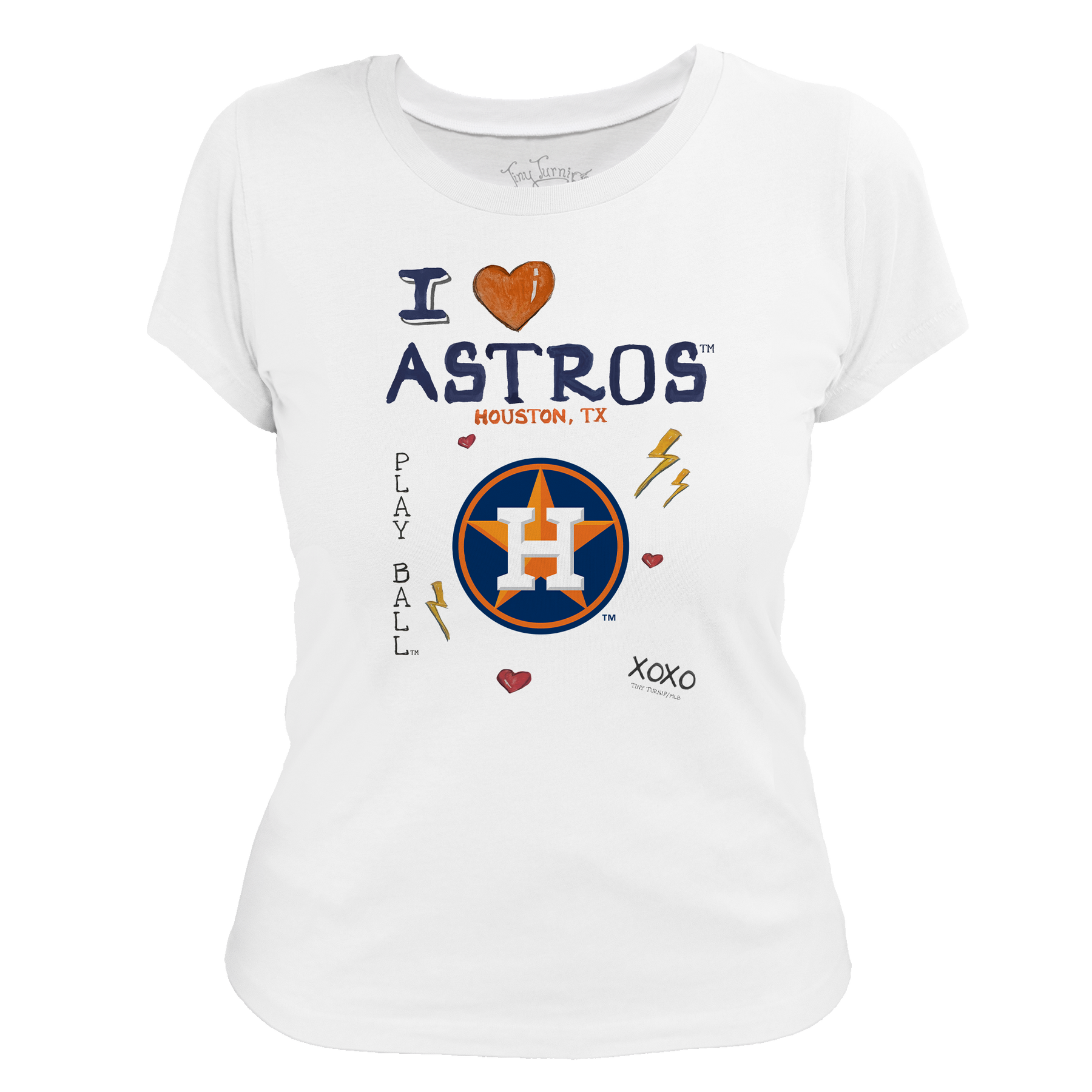I Heart Astros Women's Tee Shirt - Tiny Turnip