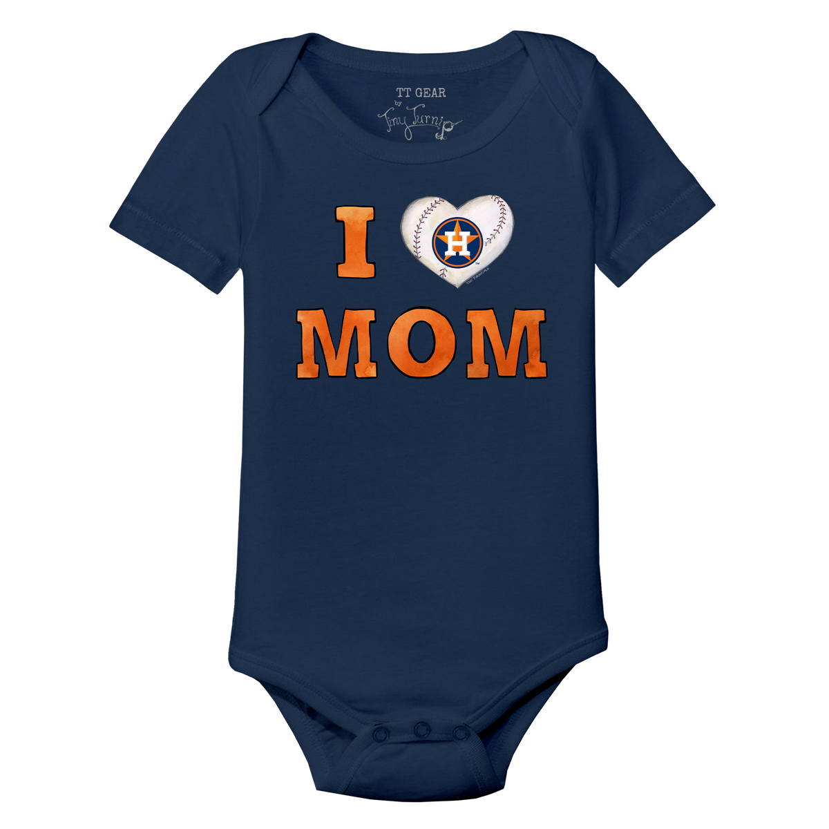 Houston Astros I Love Mom Short Sleeve Snapper