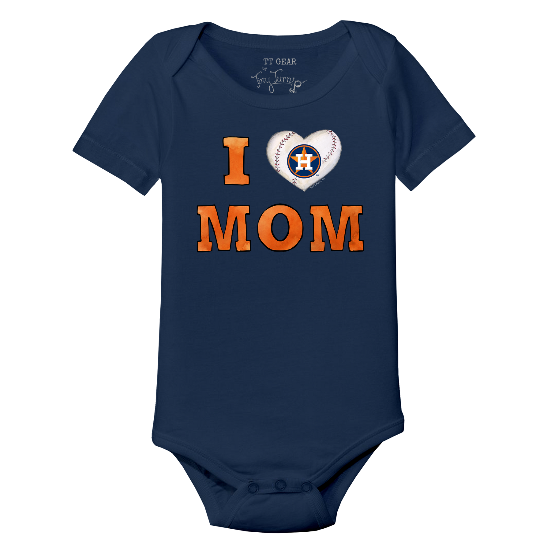 Houston Astros I Love Mom Short Sleeve Snapper