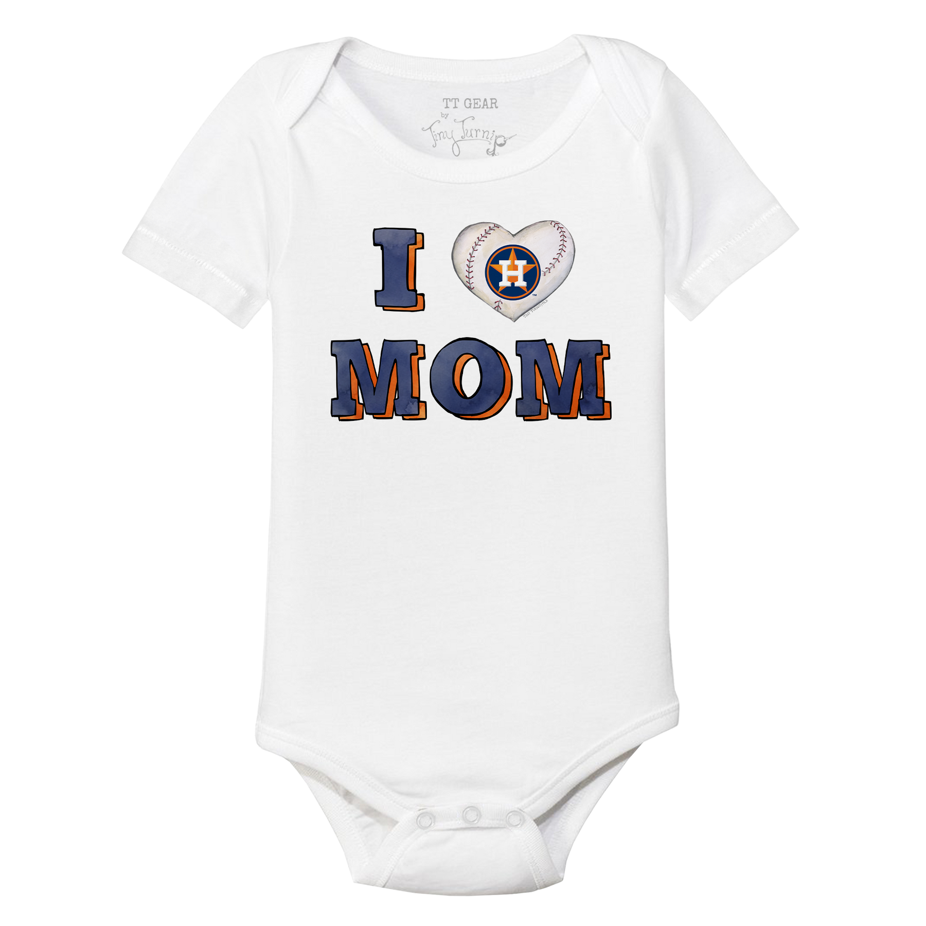 Houston Astros I Love Mom Short Sleeve Snapper