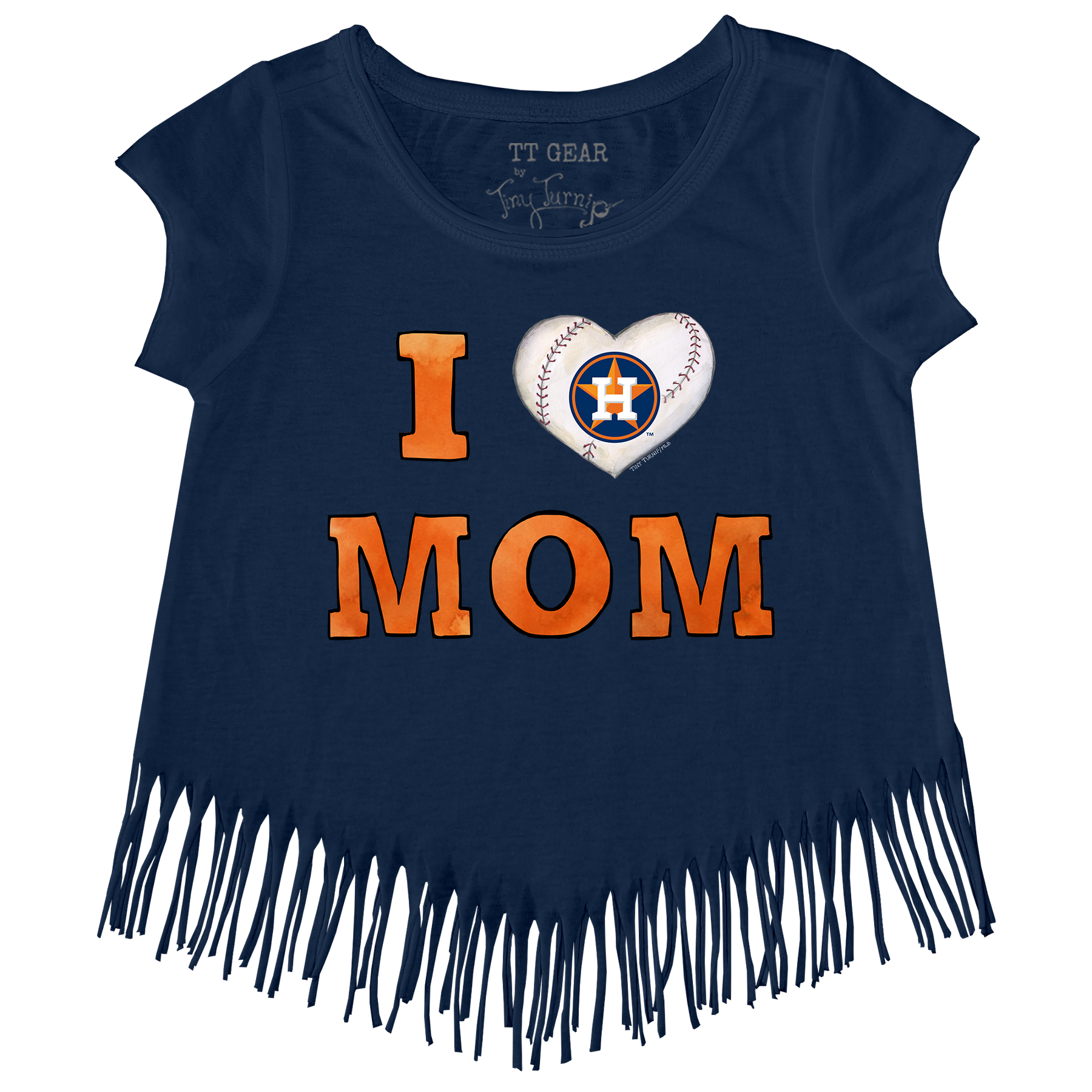 Houston Astros I Love Mom Fringe Tee