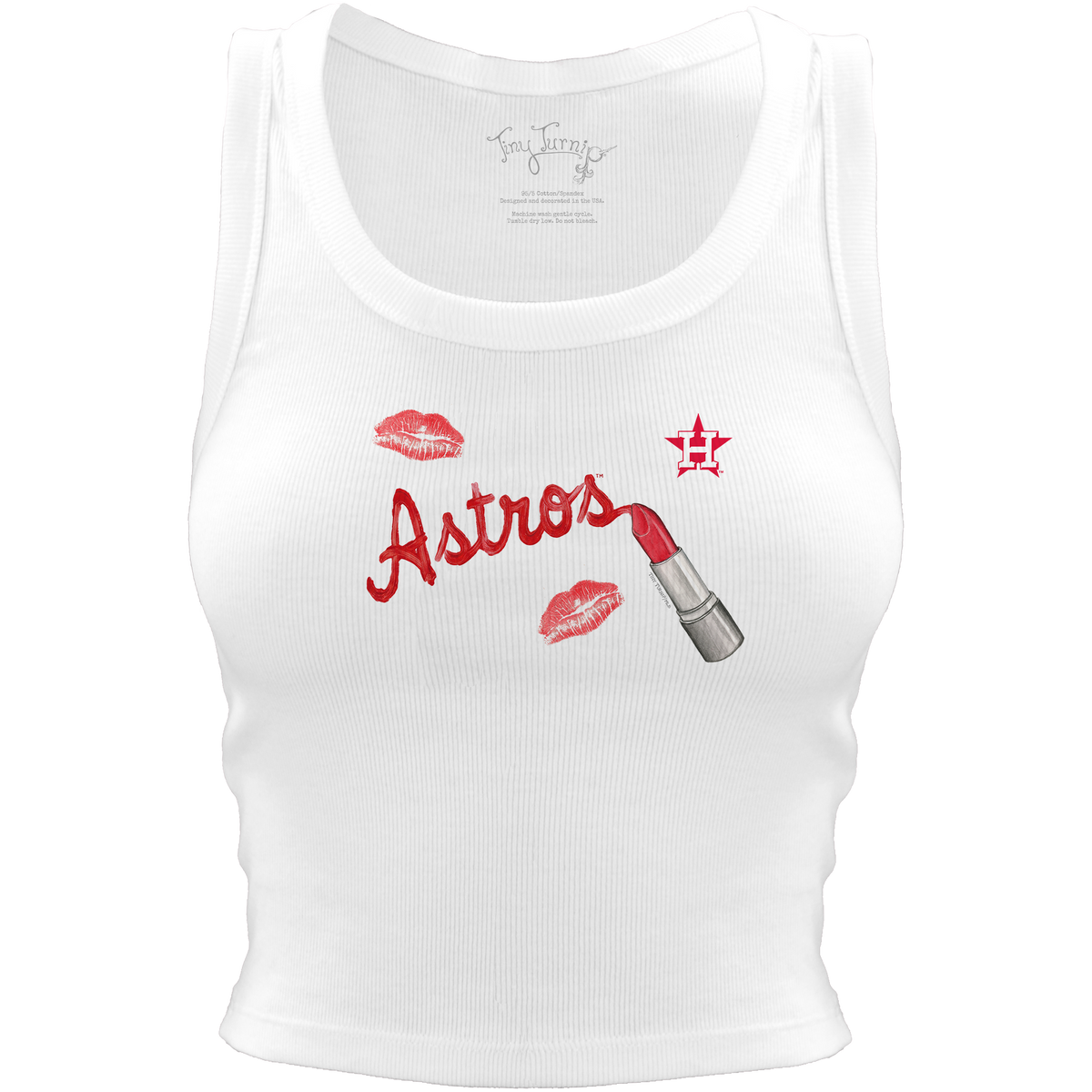 Houston Astros Lipstick Crop Tank - Tiny Turnip