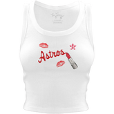 Houston Astros Lipstick Crop Tank - Tiny Turnip