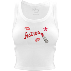 Houston Astros Lipstick Crop Tank - Tiny Turnip