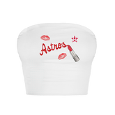 Houston Astros Lipstick Crop Tube Top - Tiny Turnip