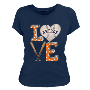 Houston Astros Baseball LOVE Tee Shirt