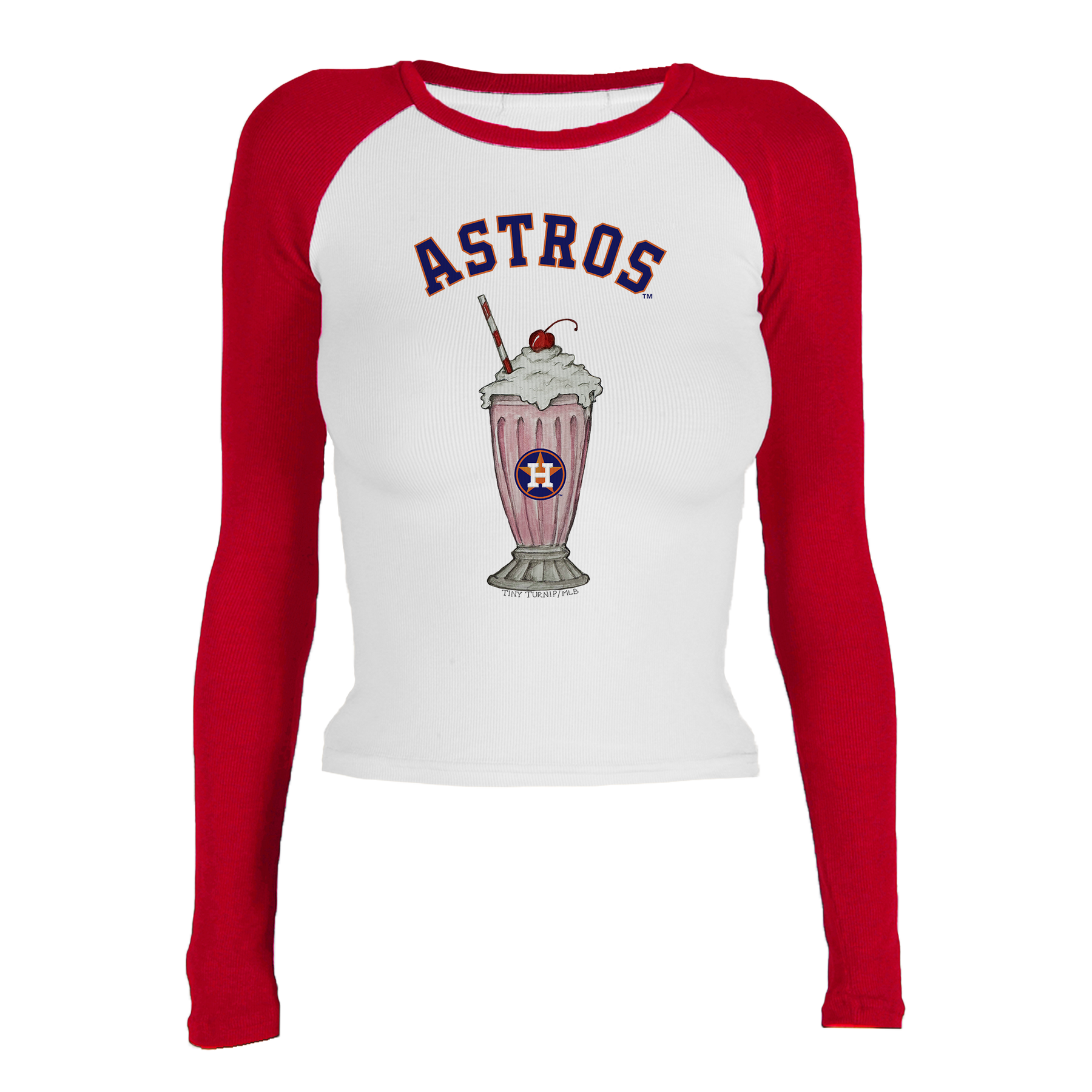 Houston Astros Milkshake Roxy Raglan Long Sleeve