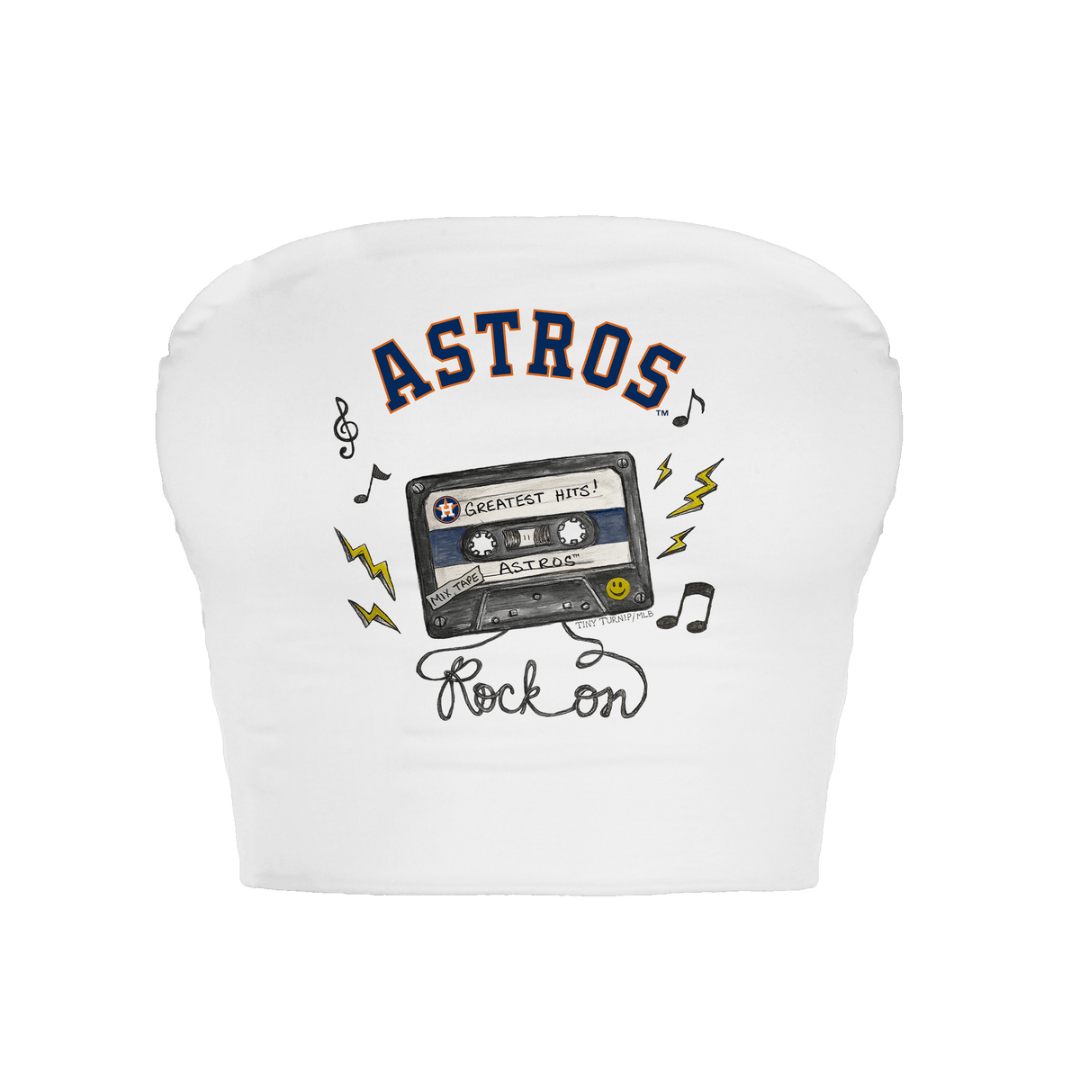 Houston Astros Mixtape Crop Tube Top
