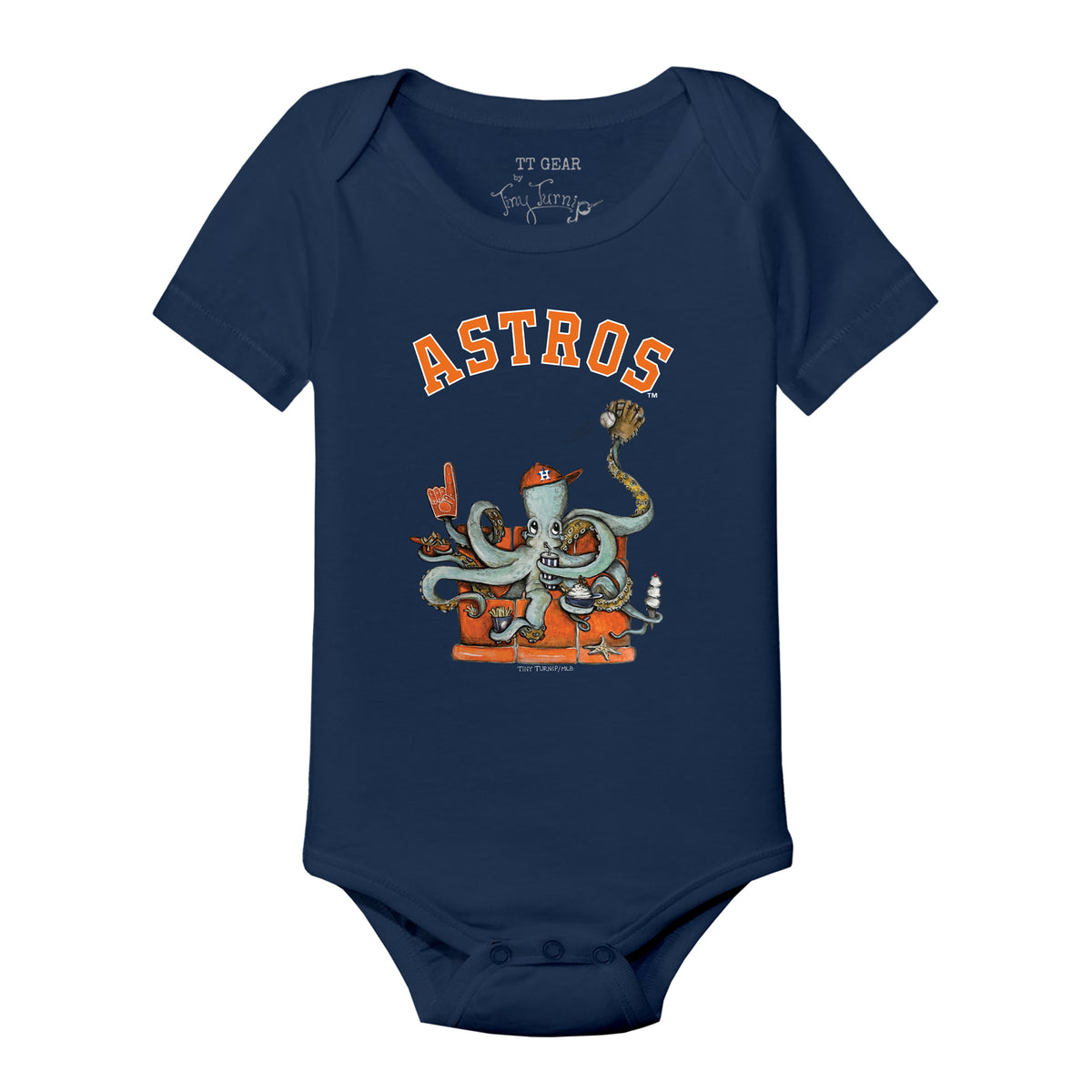 Houston Astros Octopus Short Sleeve Snapper