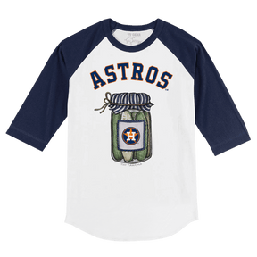 Houston Astros Pickle Jar 3/4 Navy Blue Sleeve Raglan
