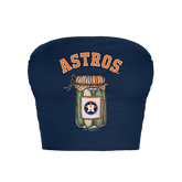 Houston Astros Pickle Jar Crop Tube Top