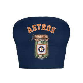 Houston Astros Pickle Jar Crop Tube Top
