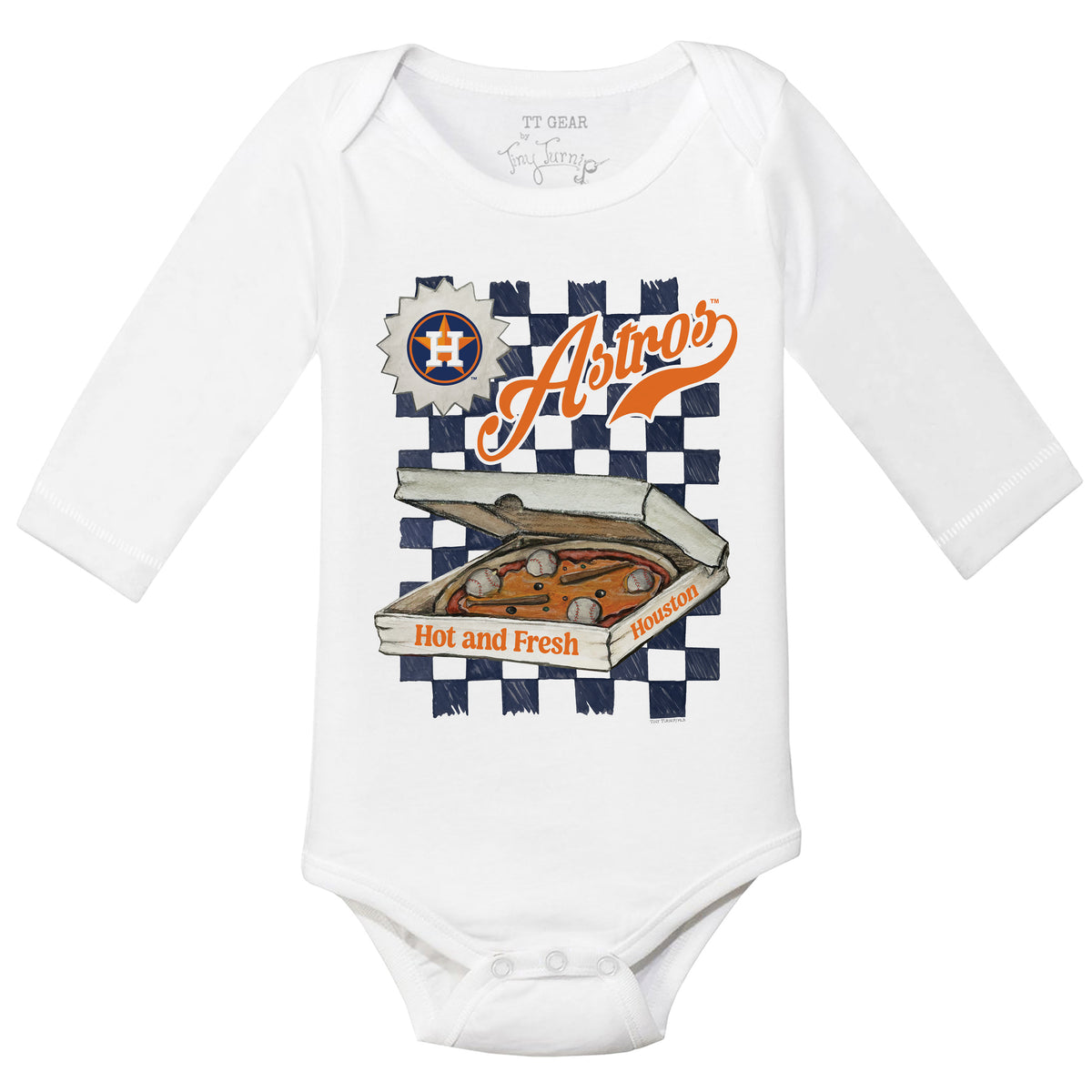 Houston Astros Pizza Long Sleeve Snapper