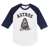 Houston Astros Puddy 3/4 Navy Blue Sleeve Raglan - Tiny Turnip