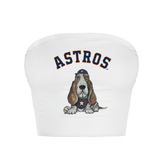 Houston Astros Puddy Crop Tube Top - Tiny Turnip
