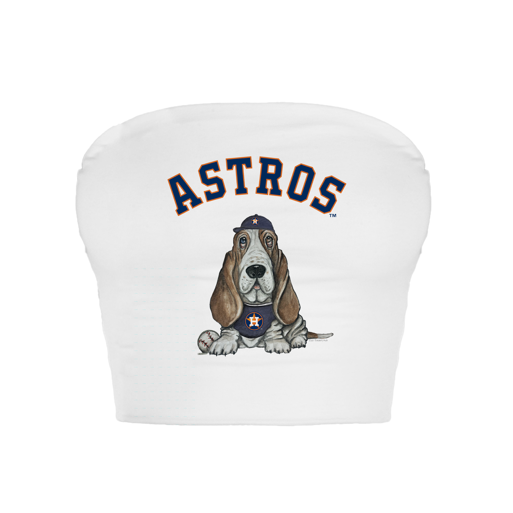 Houston Astros Puddy Crop Tube Top - Tiny Turnip