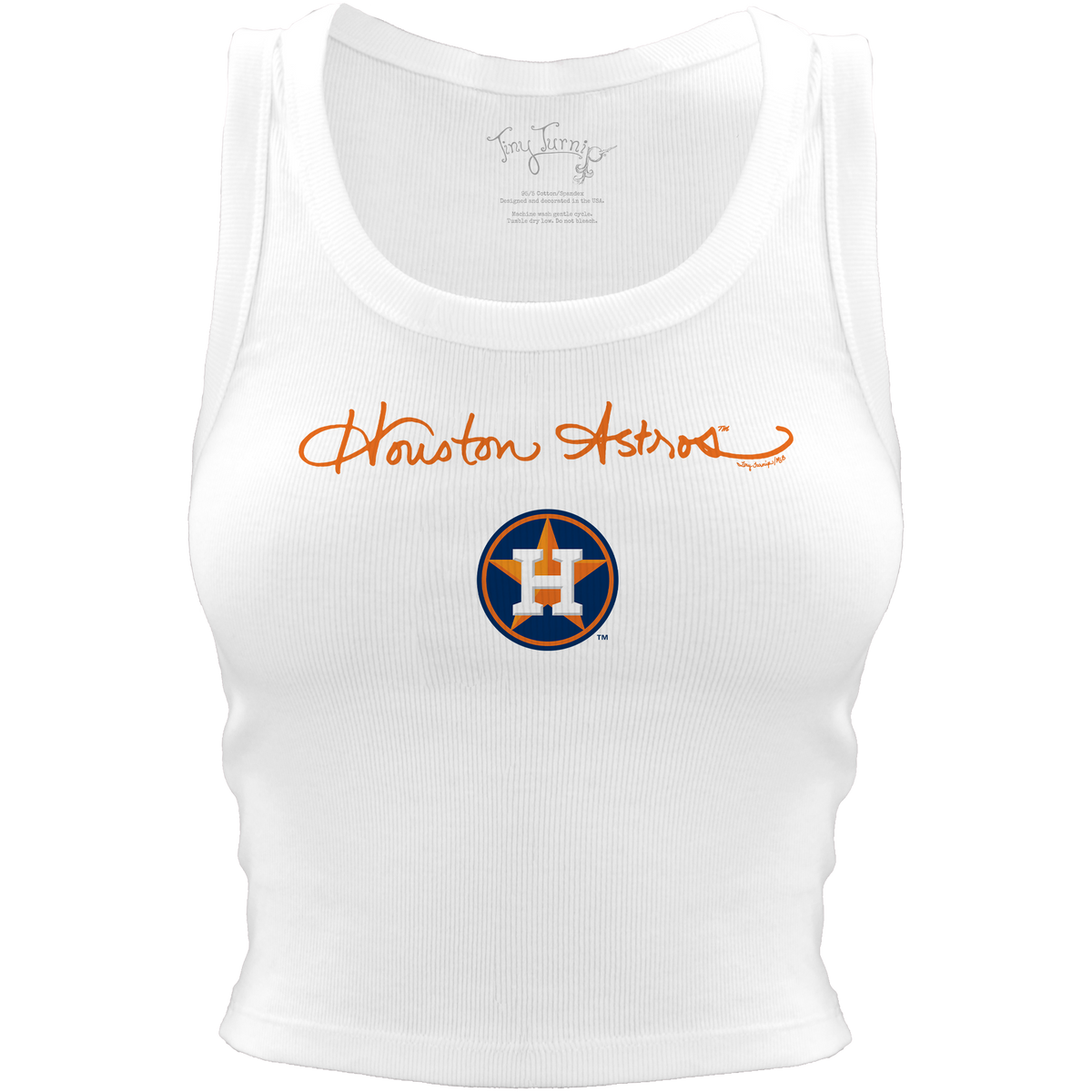 Houston Astros Logo Script Crop Tank - Tiny Turnip